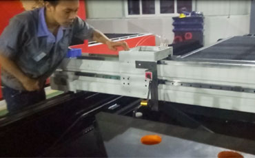 Laser Machine Guideway Calibration by Baisheng Engineer in Workshop